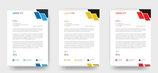 Modern Business Letterhead Design Template - obrazy, fototapety, plakaty