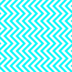 Vertical zigzag chevron seamless pattern background in Sky Blue and white. Retro vintage vector design.