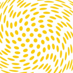 Simple wavy background. Vector illustration of polka dots pattern with optical illusion, op art.The dynamic object curved waves. halftone. Dots of various diameters.