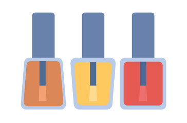 Nail polish bottle icon. Manicure concept. Vector flat illustration
