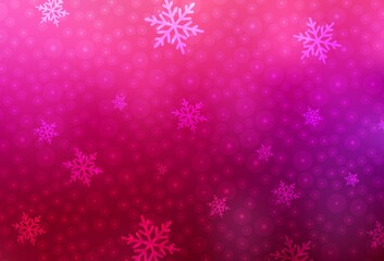 Naklejka na ściany i meble Light Purple, Pink vector pattern in Christmas style.