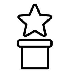 Star Award Flat Icon Isolated On White Background