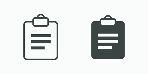 Obraz premium clipboard vector icon isolated. note, document, paper, notebook, board, list, checklist symbol