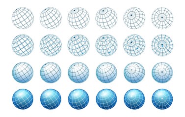 Rotating stripes sphere icons