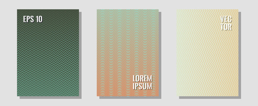 Halftone flat patterns abstract vector set.