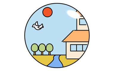 緑内障の図解、緑内障の進行による視野の変化、初期症状の視野