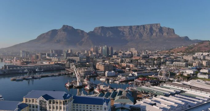 Aerial of Cape Town South Africa