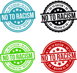 No to Racism Badge - No Racism Button