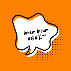 speech bubbles. Halftone shadows. Vector illustration