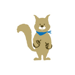 Squirrel, Chipmunk, hand drawn vector illustration