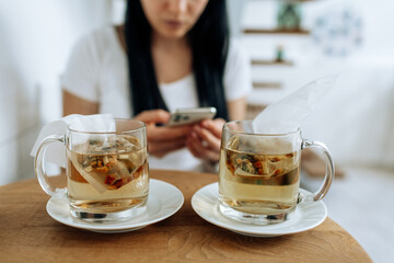tea sandwich on brown table