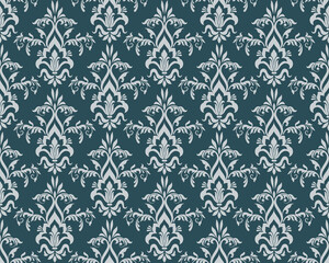 Fototapeta premium Damask seamless pattern element. Vector floral damask ornament vintage illustration.