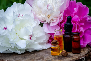 essential oils and medical flowers herbs