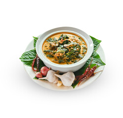 Asian-style (Thai, Vietnam Lao) mussels, red peppers, red peppers, sarmentosum and coriander in coconut cream .