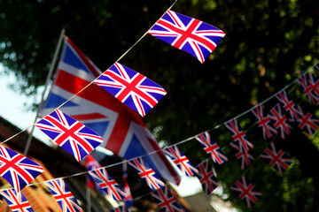 British Flag Bunting Scene