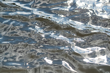 silver water waves closeup reflection