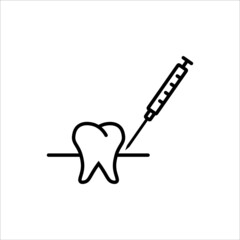 dental treatment, injection in the gum icon vector illustration symbol