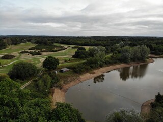 Obraz premium view of the river in the countryside 