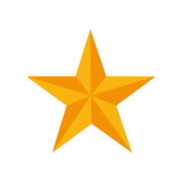 Star icon. Balanced star drawing. Vector illustration. Supereminence. Gold stars. Award icon on white background.