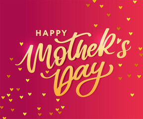 Happy Mother's Day Mom Calligraphy greeting card banner Background