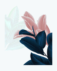 Brown And White Guava Leaves Canvas Print