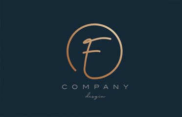 brown joined F alphabet letter logo icon design. Handwritten connected creative template for company and business