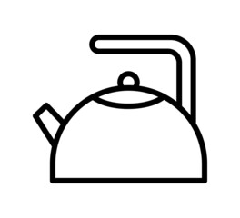 Kettle flat line icon. Teapots, domestic appliance. Outline sign for mobile concept and web design, store