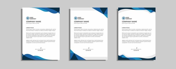 modern corporate letterhead template design