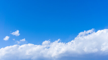 Panorama background material of refreshing blue sky and clouds_15