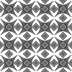 Fototapeta premium black white asian ethnic geometric fabric pattern 