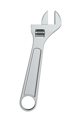 roller wrench on white background. Isolated 3D illustration