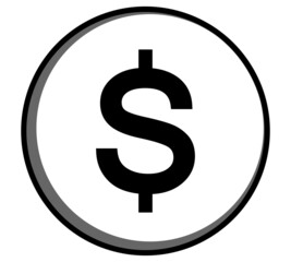 Obraz premium Coin icon. Money design. Gold dollar flat symbol. Vector illustration