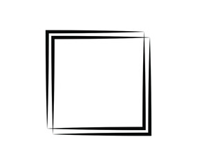 Square frame. Geometric abstract square element. Vector illustration