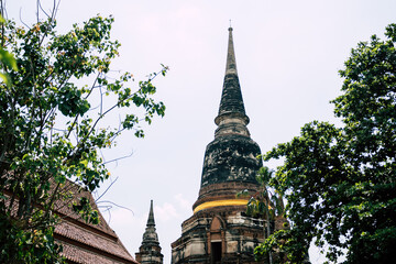 Naklejka premium Wat Yai Chaimongkol Phra Nakhon Si Ayutthaya Province, Thailand