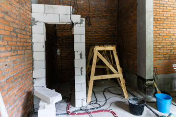 Renovation of a small business offices. Growing business, expanding business, entering to the market concept photo.