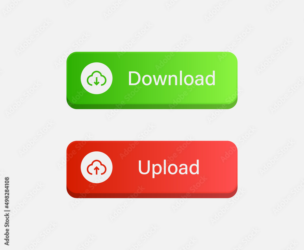 Poster download icon button. upload icon button. arrow up down icon. download and upload icons buttons. download upload file button icon 3d