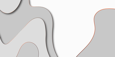 Luxury paper cut background, Abstract decoration, golden lines, halftone gradients, 3d Vector illustration. Black, white, gold waves Cover template, geometric shapes, modern minimal banner.