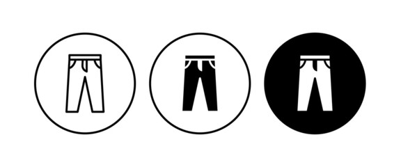 pant icon, Joggers, trousers, Denim or pants vector, sign, symbol, logo, illustration, editable stroke, flat design style isolated on white