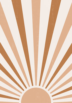 Abstract Sun print boho minimalist printable wall art