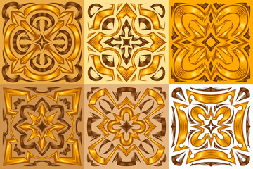 Ceramic tile pattern. Wall or floor texture. Absrtract decorative porcelain pottery.