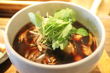 貝出汁のラーメン
