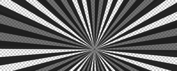 Black comic book transparent background