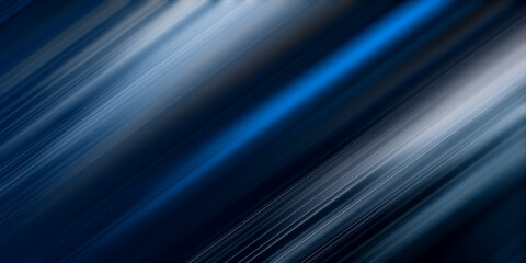 Diagonal blue line flow shiny blurred surface background realistic  illustration. Bright futuristic stripes spotlight energy gradient light geometric structure