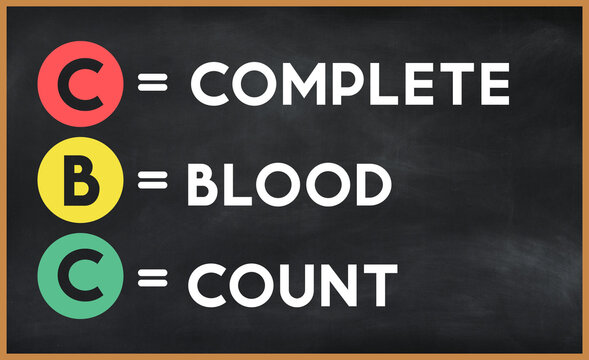complete blood count(cbc) on chalk board