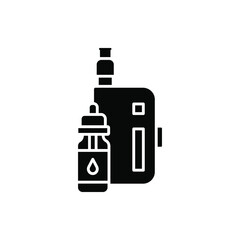 Vape, vaporizer, electric cigarette flat icon isolated on white background. Vector illustration