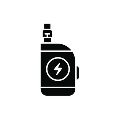 Obraz premium Vape, vaporizer, electric cigarette flat icon isolated on white background. Vector illustration