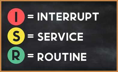 interrupt service routing (isr) on chalk board