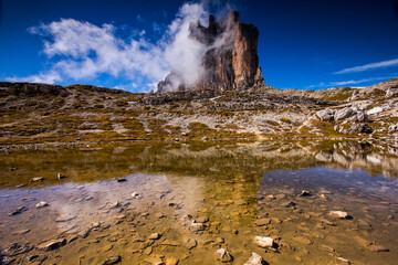 Sunset in Tre Cime Di Lavaredo, Dolomites, Alps, Italy