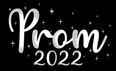 Prom 2022 Black Background Shiny Stars - obrazy, fototapety, plakaty