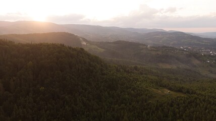Summer Carpathian mountains in Ukraine